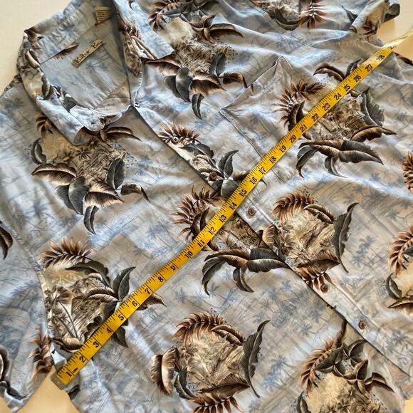 Batik Bay Hawaiian Camp Shirt Mens Size 3XB Light Blue Tropical Aloha Button 3X - Picture 5 of 6